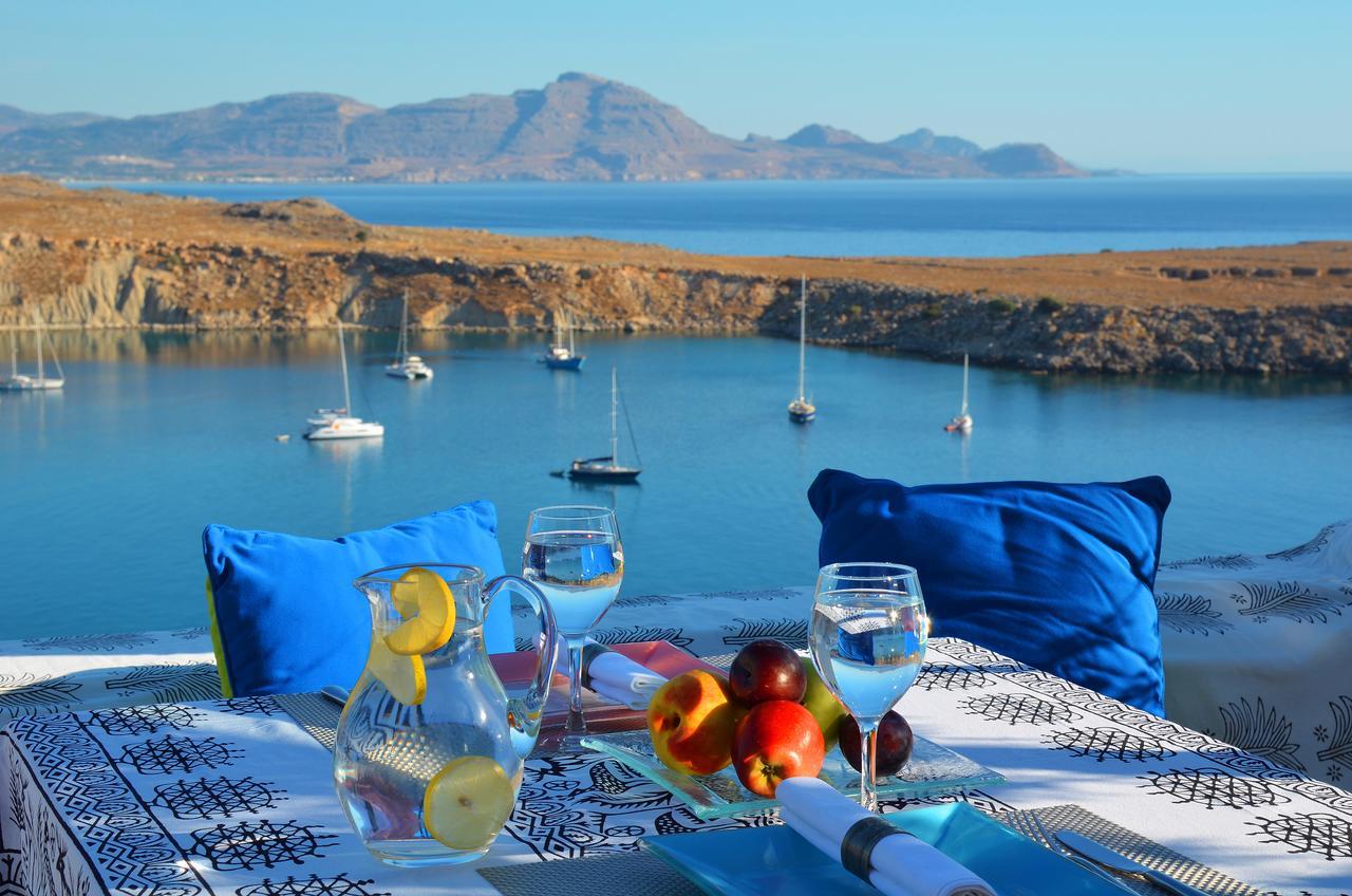 Villa Melenos Lindos Buitenkant foto